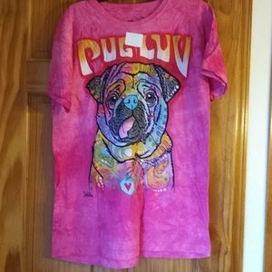 🐾Host Pick🐾 Dean Russo Pug Luv 2XL Acid Wash Tie Dye look
